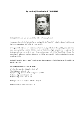 A preview of a PDF biography for Chmielowiec, Andrzej